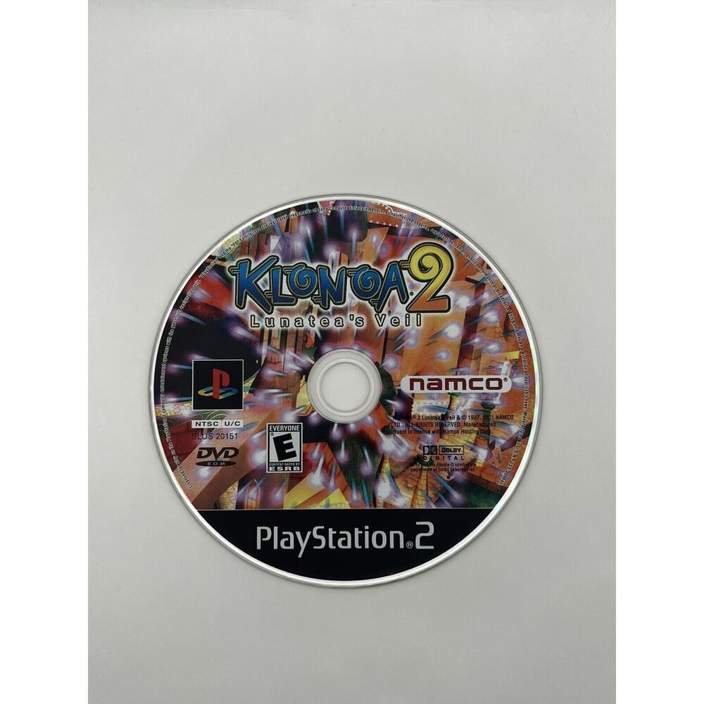 Klonoa 2: Lunatea's Veil (Playstation 2, PS2) Game Disc Only - Tested